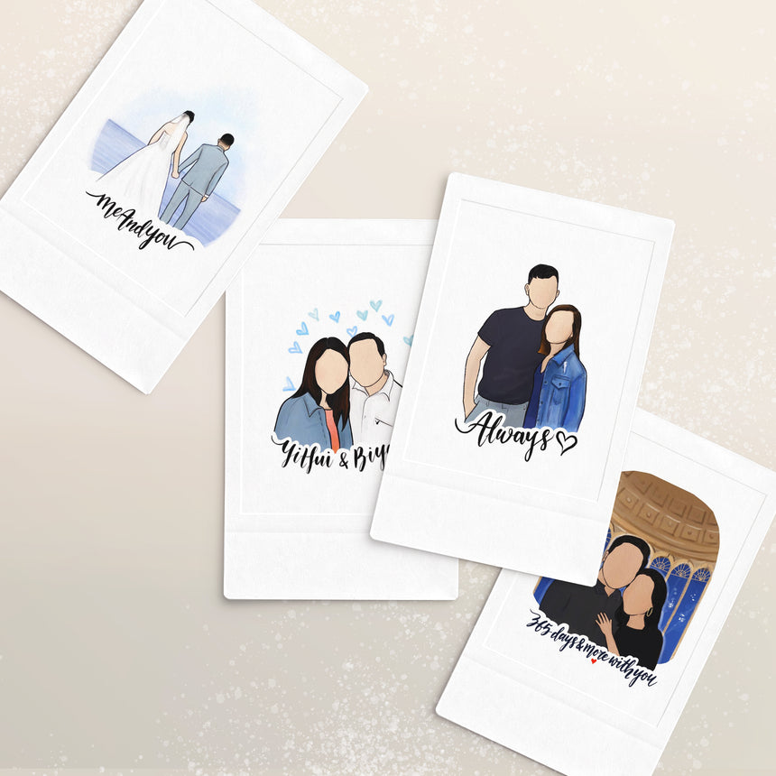 Whimsical Faceless Portrait Style