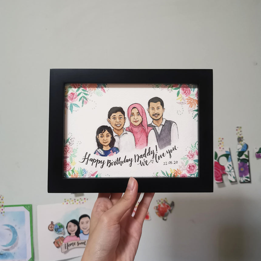 Custom Family Watercolor Portrait