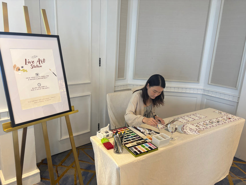 A Sweet Little Touch for Intimate Weddings: Live Art Stations in Singapore