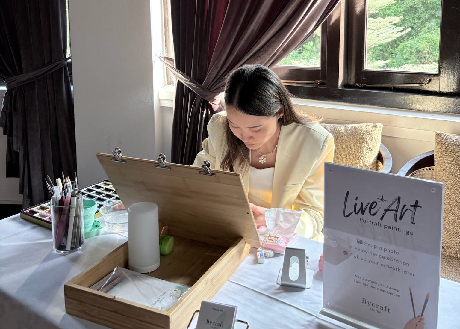 How Many Guests Can a Live Artist Draw at a Wedding in Singapore?