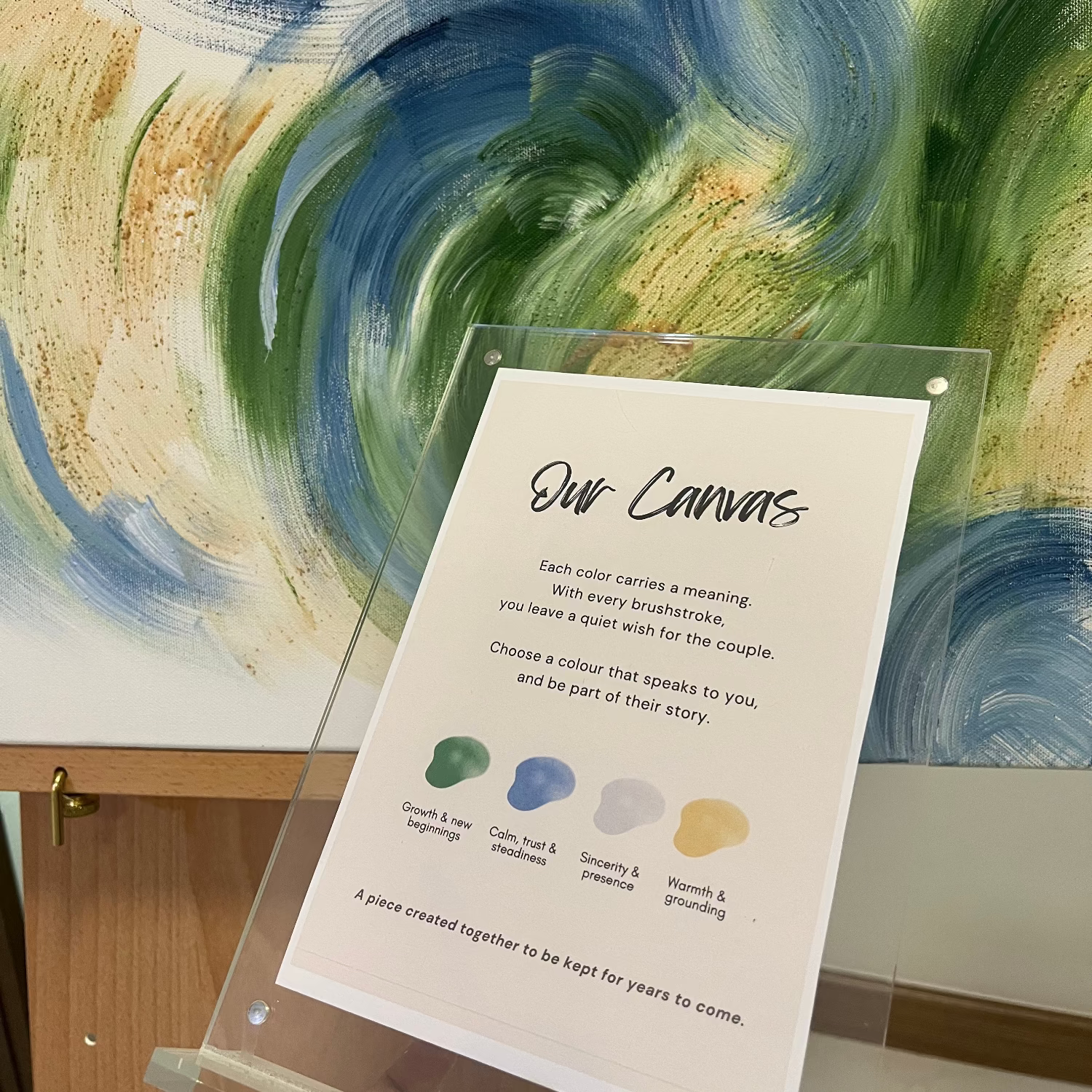 A Wedding Artwork Created by Your Guests: Live Abstract Painting