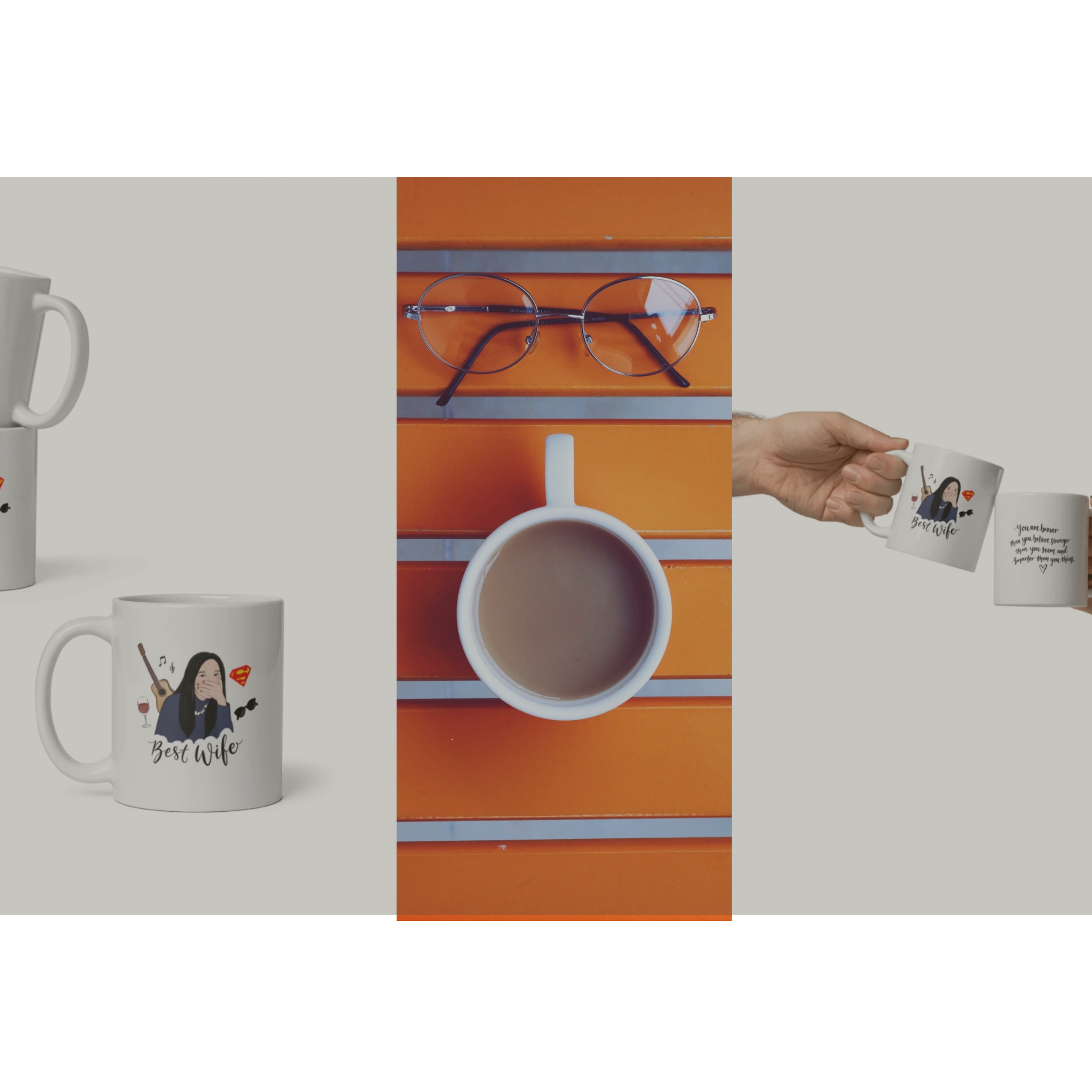 Customizable portrait mug