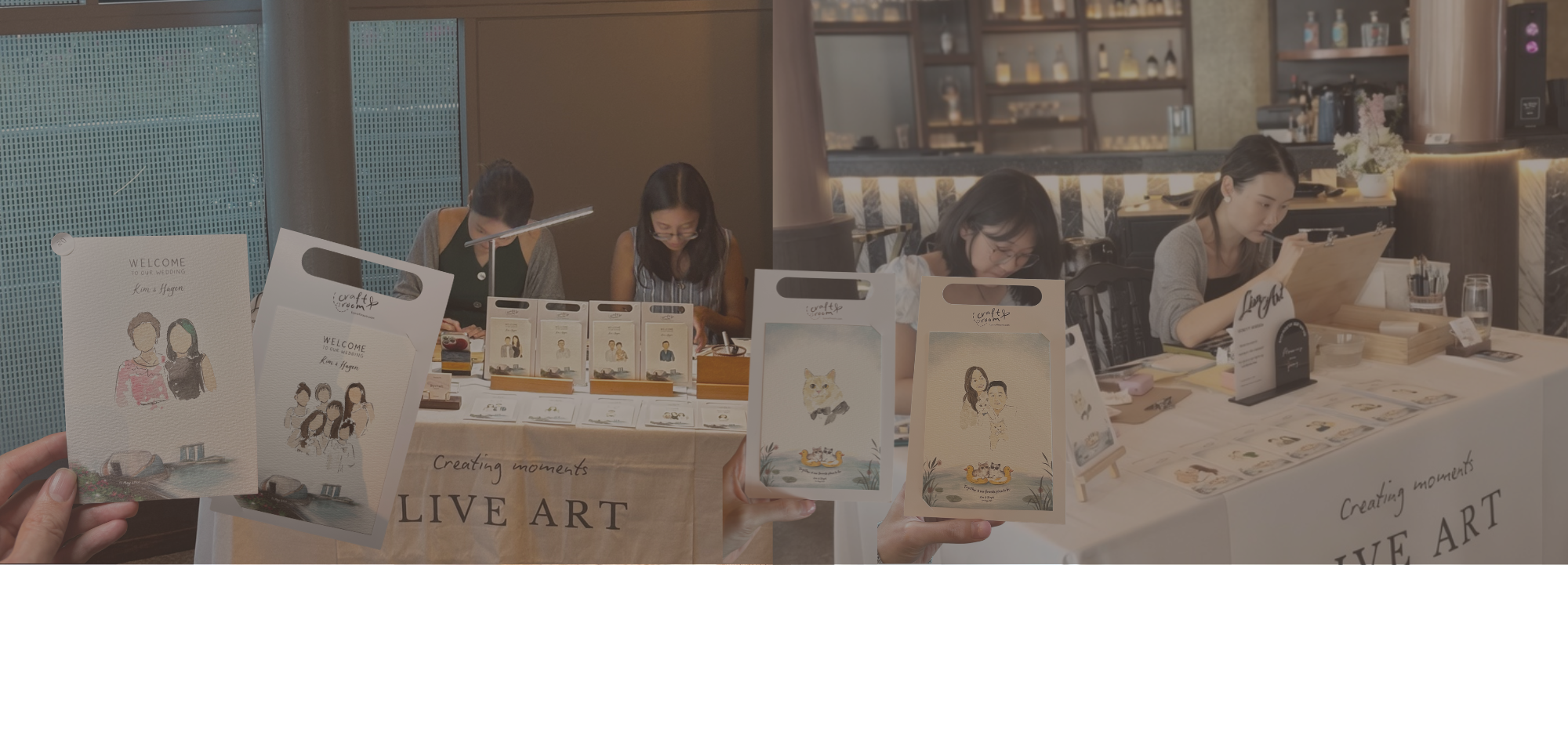 Live Guest Portraits at Monti Singapore: Wedding Celebrations by the Marina Bay