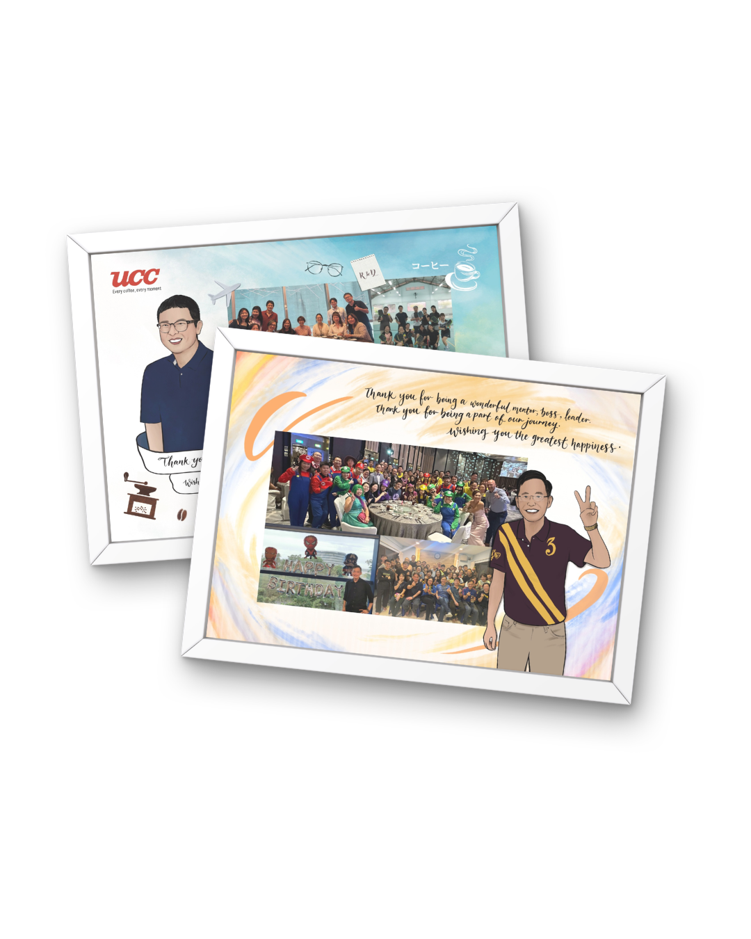 Coworker Photo Collage Gift – Personalised Illustrated Office Farewell Present-thumbmail-4