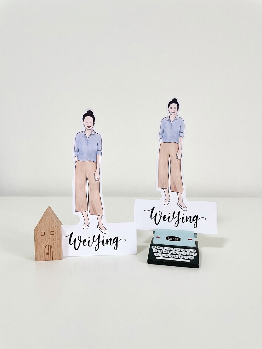 Custom Illustrated Portrait Place Cards – Personalised Event Name Cards