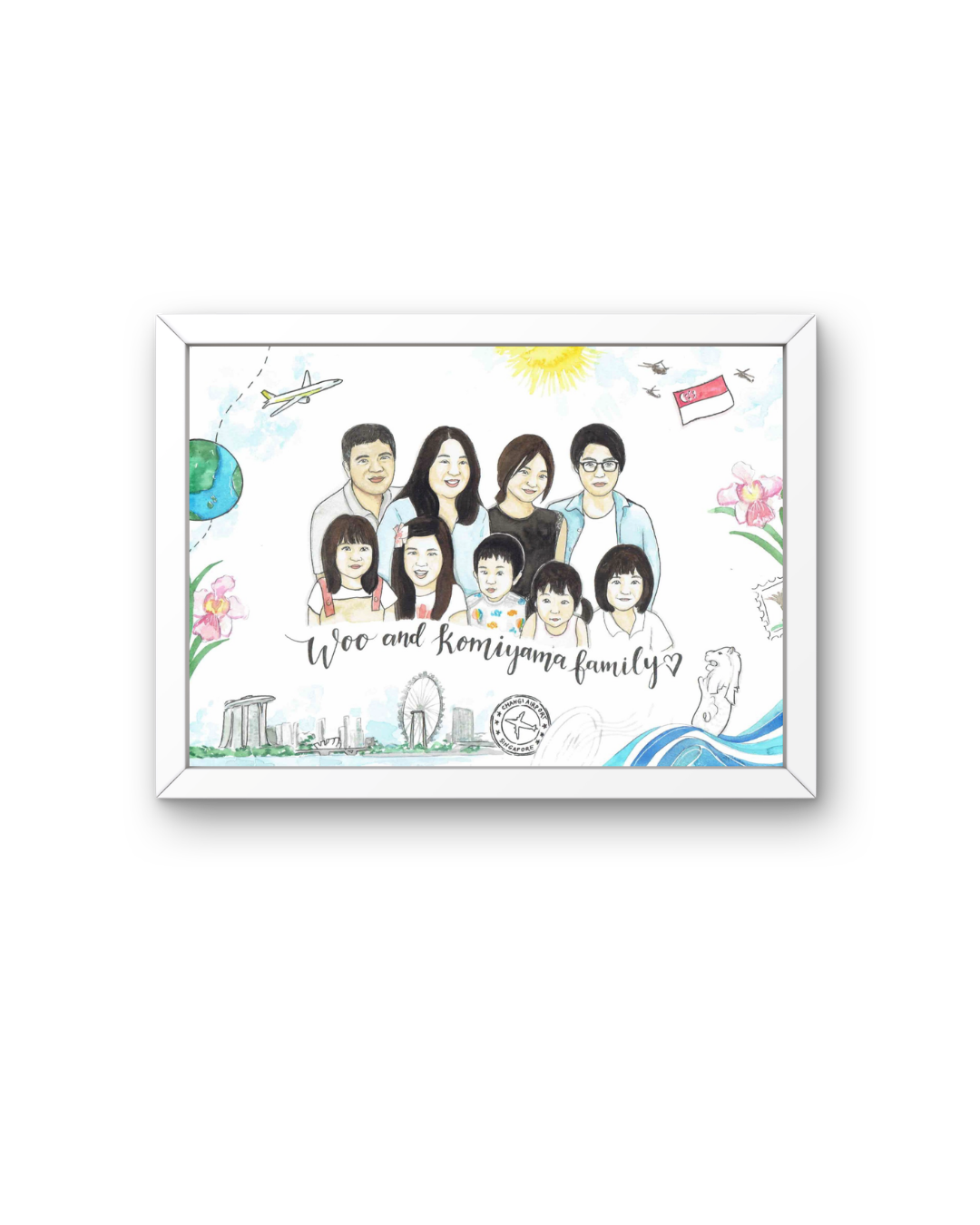 Custom Family Watercolor Portrait-thumbmail-2