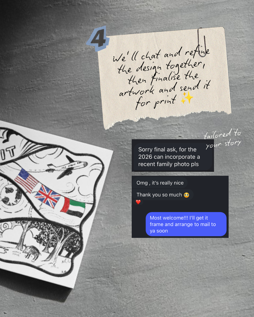 Personalised Illustrated Doodle Map – Custom Location Art Print-thumbmail-4