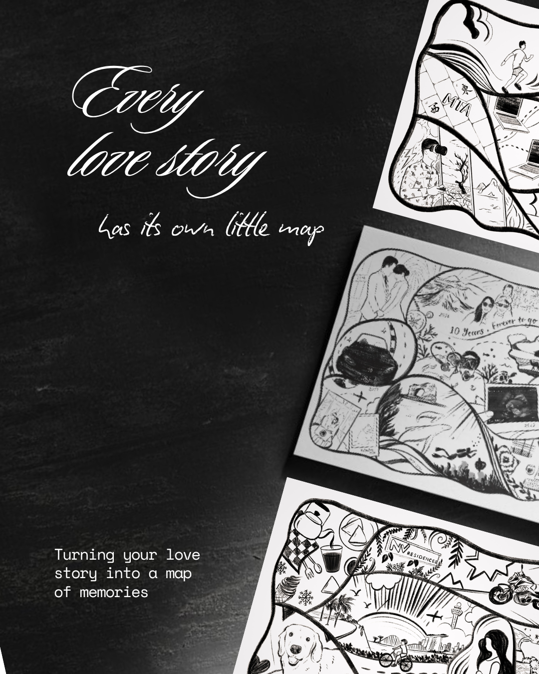 Personalised Illustrated Doodle Map – Custom Location Art Print-thumbmail-5