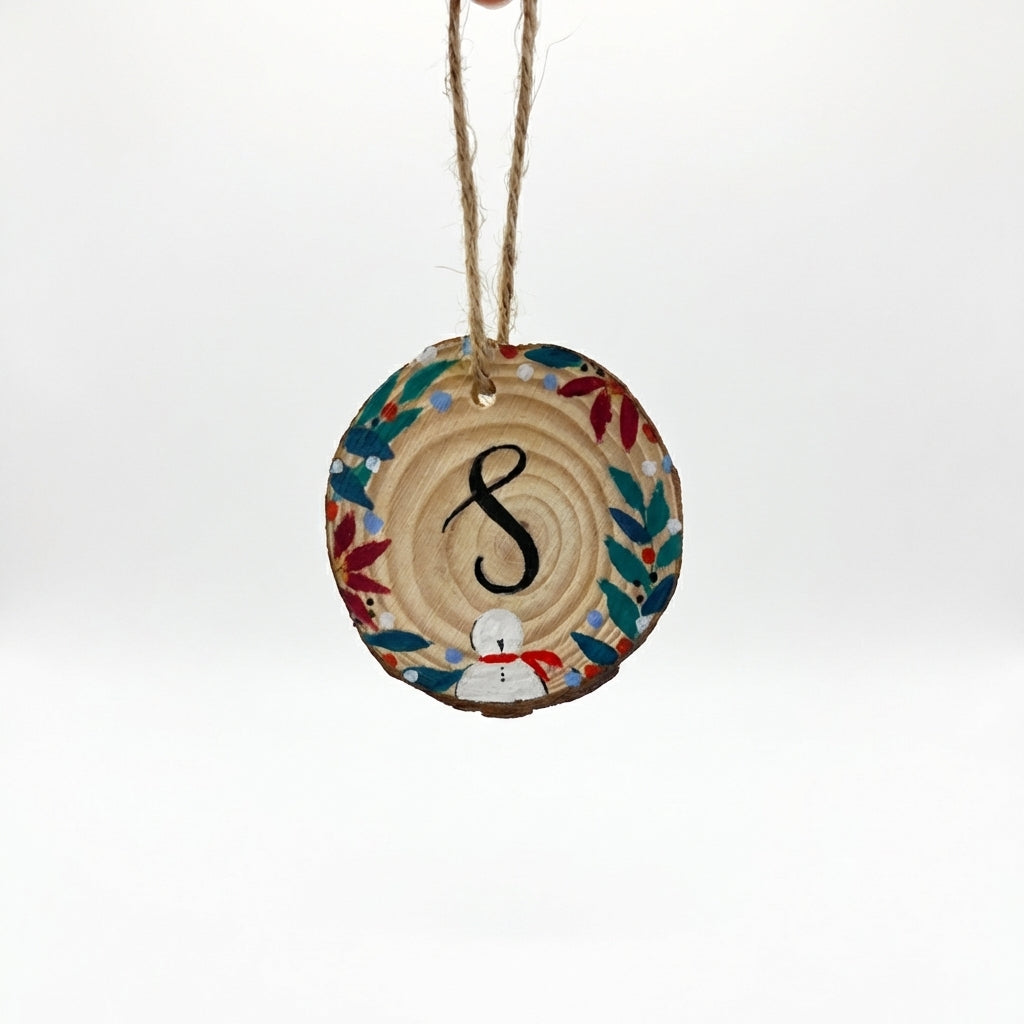 Decorative round ornament with a musical symbol on a white background