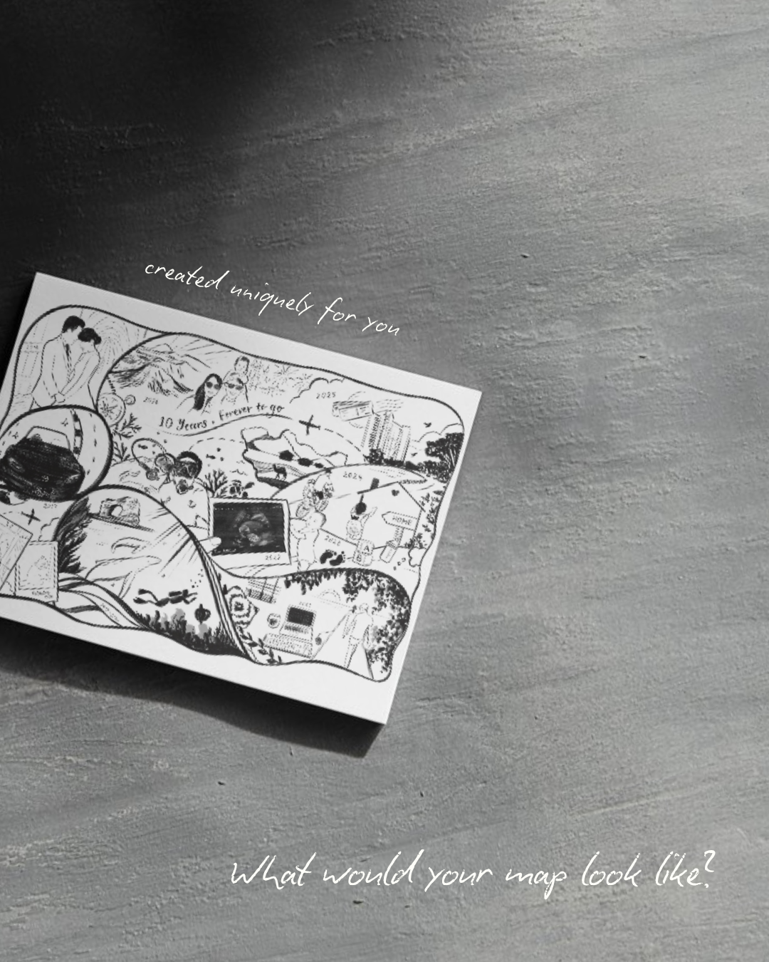 Personalised Illustrated Doodle Map – Custom Location Art Print-thumbmail-6