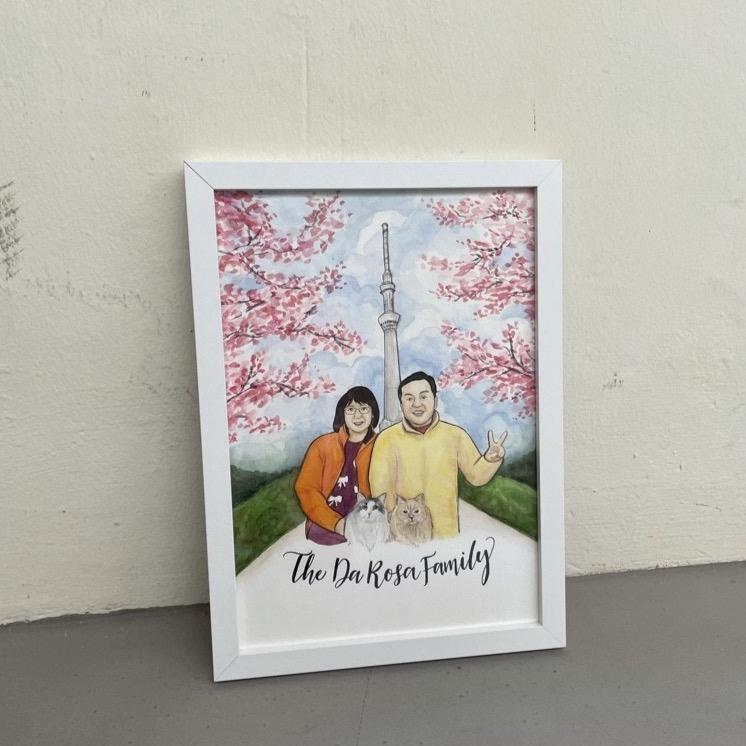 Custom Family Watercolor Portrait-thumbmail-8