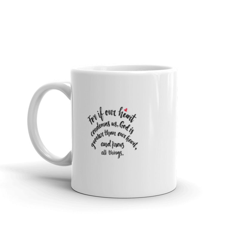 Custom inspirational hand lettered quote on mug.