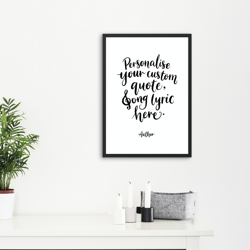 Personalised Quote Print